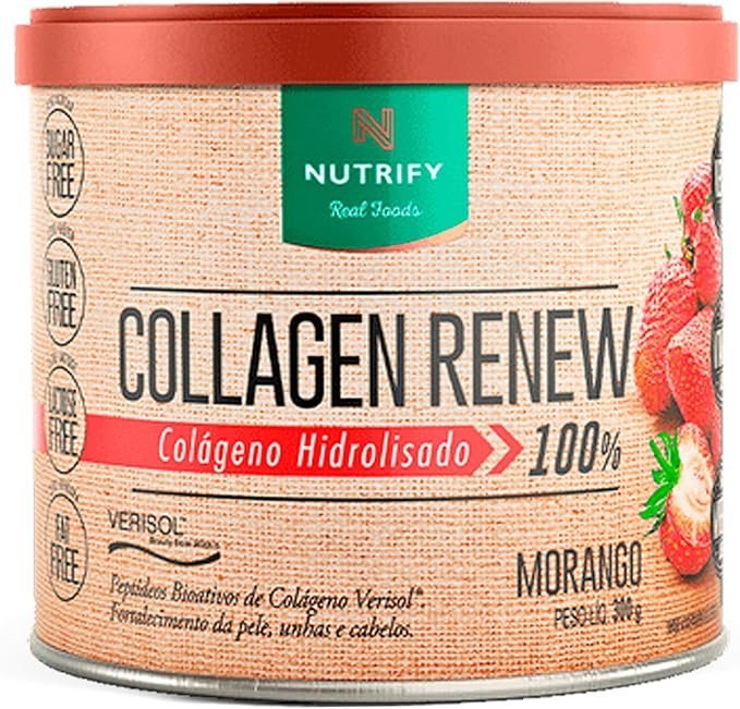 Collagen-Renew-Verisol-300g-Morango-Nutrify.jpg Collagen Renew Verisol (300g) - Morango, Nutrify - Imagem 1