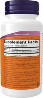 Coq 10, 200 mg - Now Foods - 60 - VegCap - Imagem 2