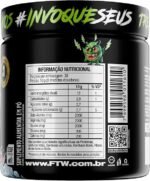 FTW Pré-Treino Diabo Verde em Pó com Cafeína, Aminoácidos Beta‑Alanina e Arginina para Treinos e Atividades Físicas - Pote 300 g (Cereja Ice) - Imagem 2
