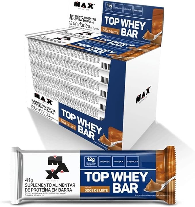 Max-Titanium-Top-Whey-Bar-12-Unidades-De-41G-Doce-De-Leite-1.jpg Max Titanium Top Whey Bar 12 Unidades De 41G (Doce De Leite) - Imagem 1