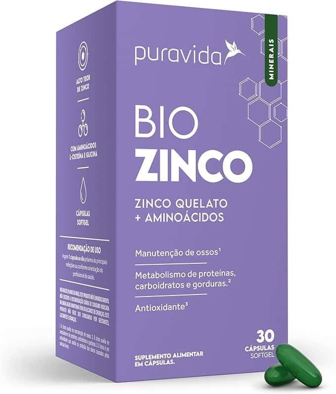 Puravida-Suplemento-alimentar-Bio-Zinco-30-capsulas.jpg Puravida Suplemento alimentar Bio Zinco 30 cápsulas - Imagem 1