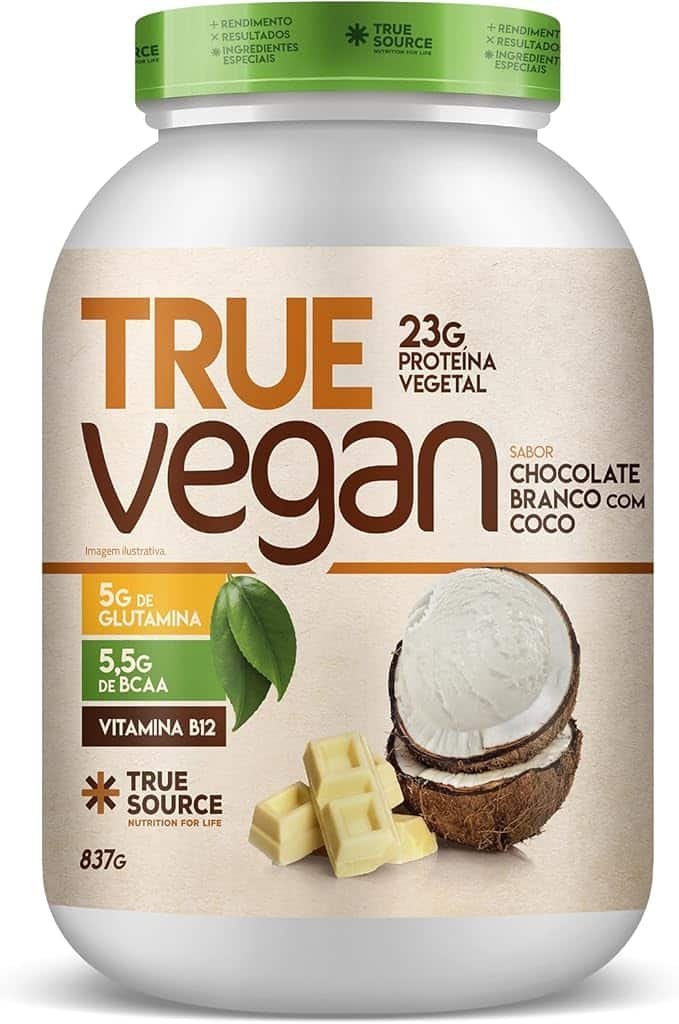 True-Source-True-Vegan-Proteina-Vegetal-837G-Chocolate-Branco-Com-Coco-1.jpg True Source True Vegan Proteína Vegetal - 837G Chocolate Branco Com Coco - Imagem 1