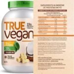 True Source True Vegan Proteína Vegetal - 837G Chocolate Branco Com Coco - Imagem 2