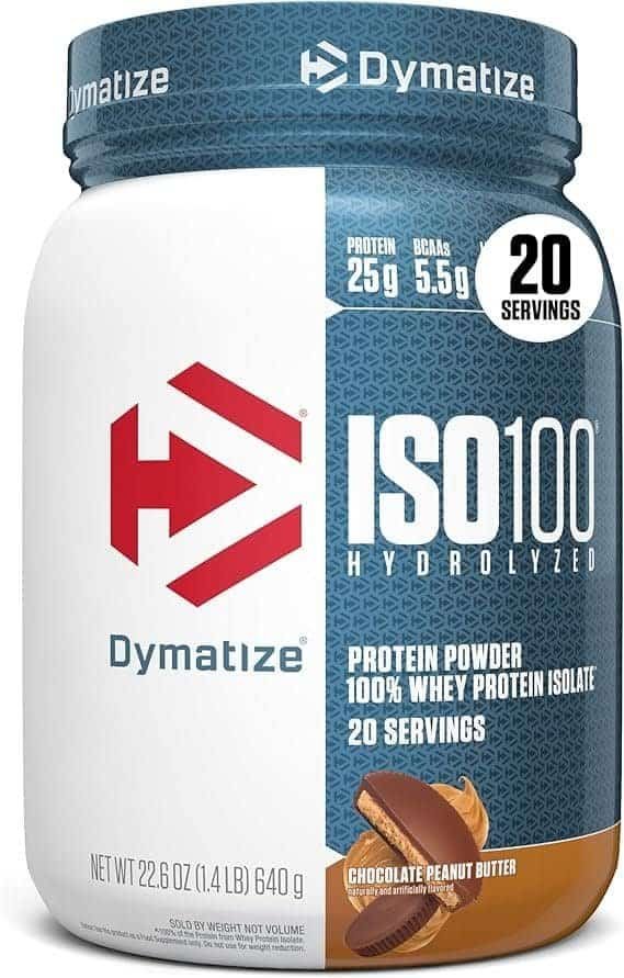 Whey-Iso-100-640g-Chocolate-Peanut-Butter-Dymatize-Branca.jpg Whey Iso 100 640g Chocolate Peanut Butter - Dymatize, Branca - Imagem 1