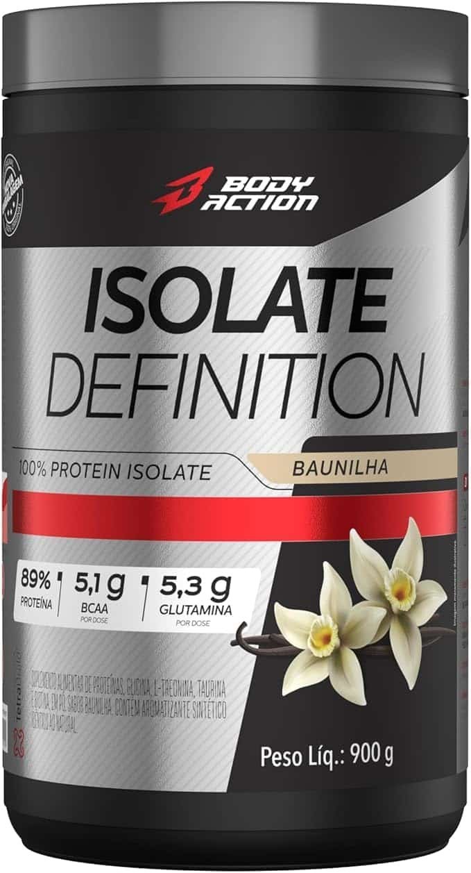 Whey-Protein-Isolado-Isolate-Definition-900g-Sabor-Baunilha-Bodyaction.jpg Whey Protein Isolado Isolate Definition 900g Sabor Baunilha Bodyaction - Imagem 1